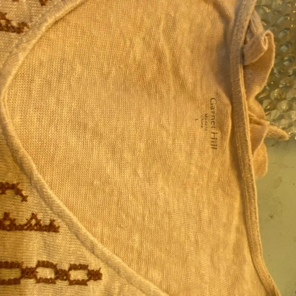 Boho Embroidered Top in Dusty Pink and Brown - Picture 9 of 12